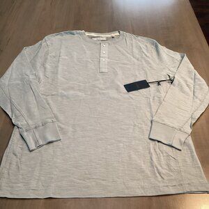 Heather Gray (Foggy Sea) Long-Sleeve Henley - Men's XL - NWT